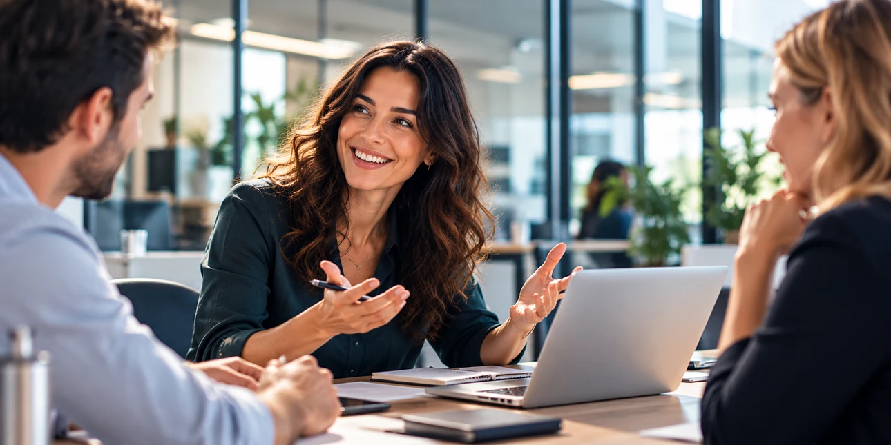 Conversazione in un ambiente di lavoro
